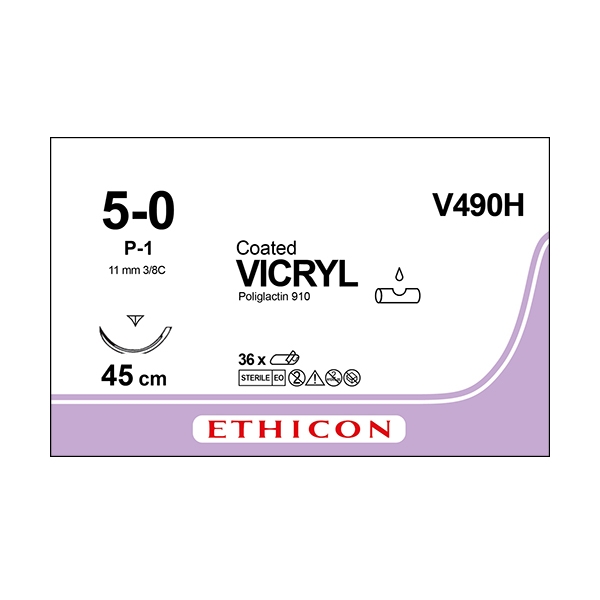 Vicryl V490H lilla 5/0 OS nål P-1 45 cm /36