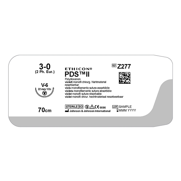 PDS II Z277H lila 3/0 tapercut nål V-6 70 cm /36