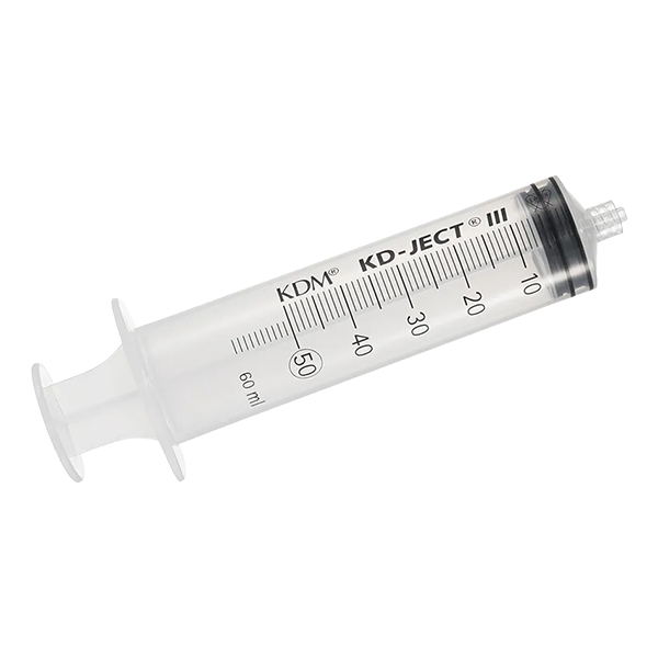 Sprøjte 50 ml luer-lås KD-JECT III 3-komponent /stk