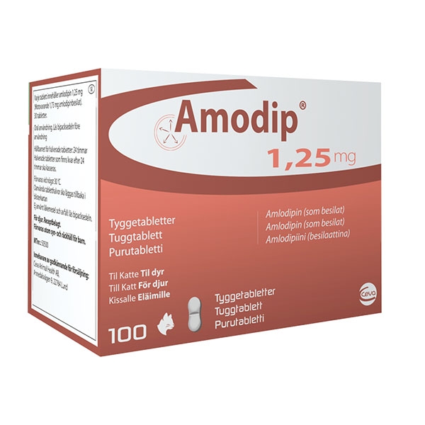 Amodip 1,25 mg 100 tuggtabletter