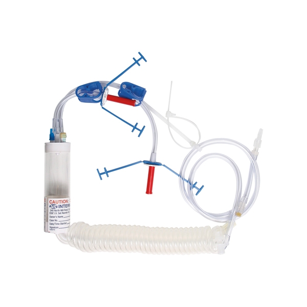 Infusionsaggregat IV-1000 spiral stordjur 2 spike 28L/h 305 cm /st