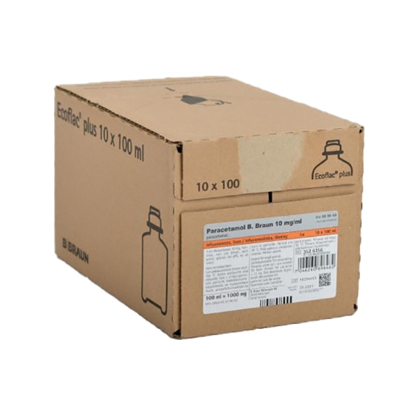 Paracetamol B. Braun 10mg/ml infusionsvätska 10 x 100 ml