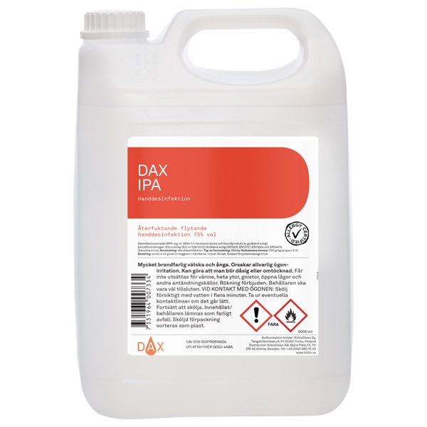 DAX Hånddesinfeksjon 75% IPA 5 liter /stk