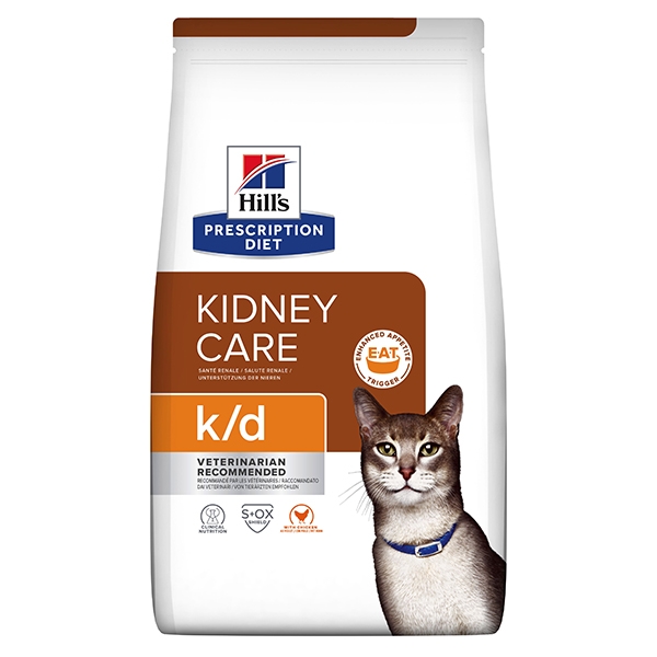Hill's PRESCRIPTION DIET k/d Kidney Care tørrfôr til katt med kylling 1.5kg pose