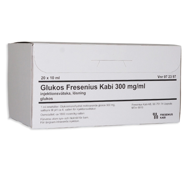 Glukos Fresenius Kabi 300 mg/ml 20 x 10 ml