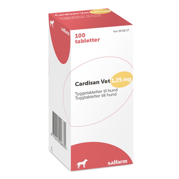 Cardisan vet. 1,25 mg 100 tuggtabletter