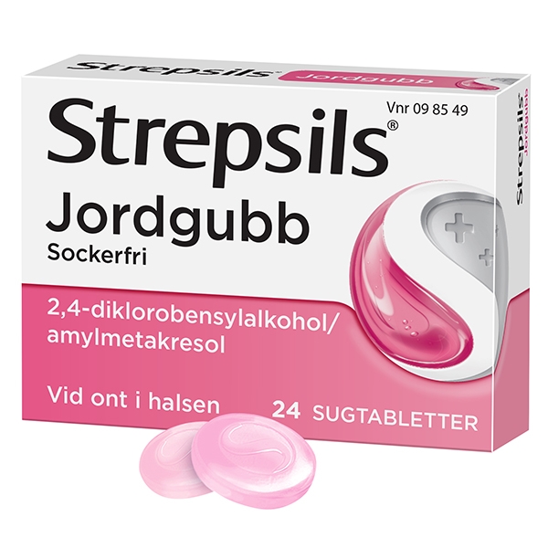 Strepsils® Jordgubb, sugtablett, 24 st