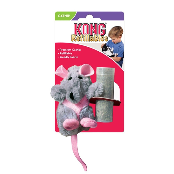 KONG Cat påfyllningsbar catnip råtta /st