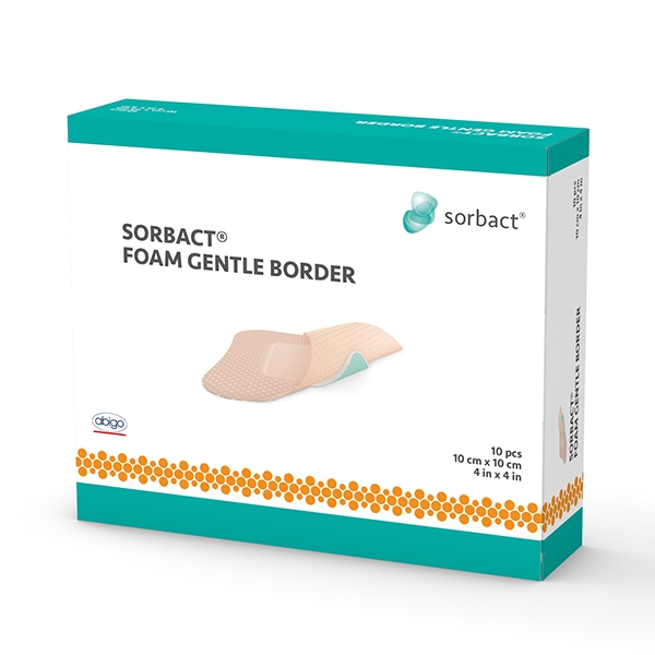 Sorbact Foam Skumförband Gentle Border 10x10 cm /10