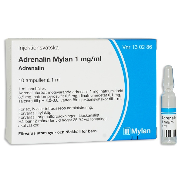 Adrenalin Mylan 1 mg/ml 10 x 1 ml