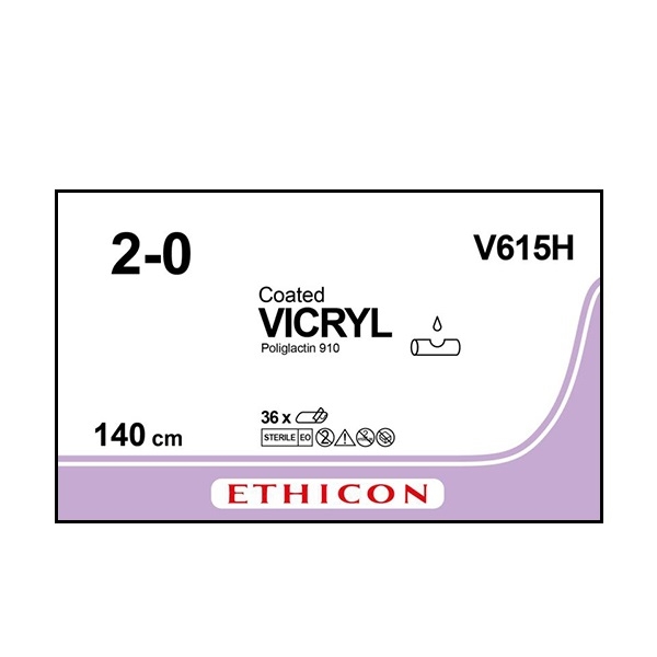 Vicryl V615H Sutupak 2/0 140 cm /36