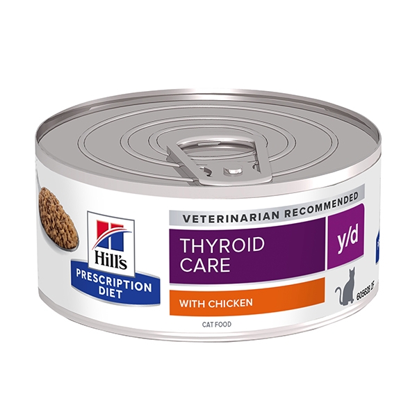 Hill's PRESCRIPTION DIET y/d Thyroid Care våtfôr til katt 24x156g boks