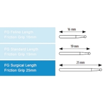 Dentalborr Rund 1/4 25 mm FG /5