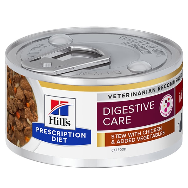 PD i/d Digestive Care Stew tørfoder til katte med kylling & tilsatte grøntsager 24x82g dåse