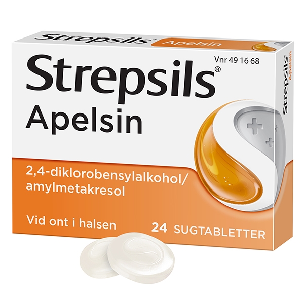 Strepsils Apelsin, sugtablett, 24 st