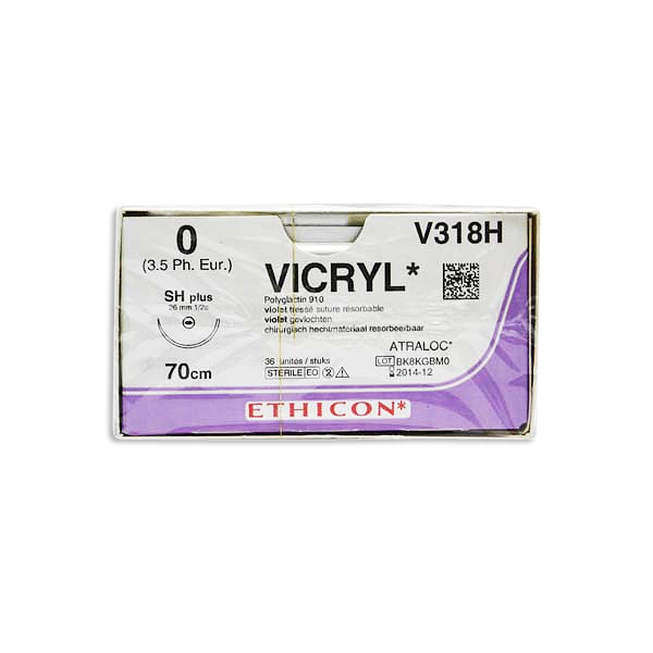 Vicryl J318H lila 0 taperpoint nål SH 70 cm /36