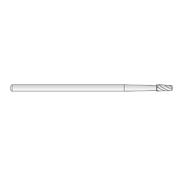 Carbide borr side cutting 6 flutes 2 mm /st