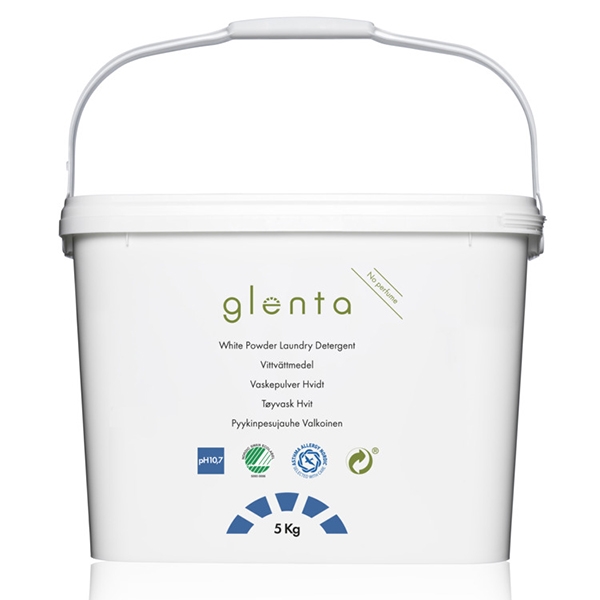 Vaskemiddel Glenta White uparfumeret 5 kg /stk