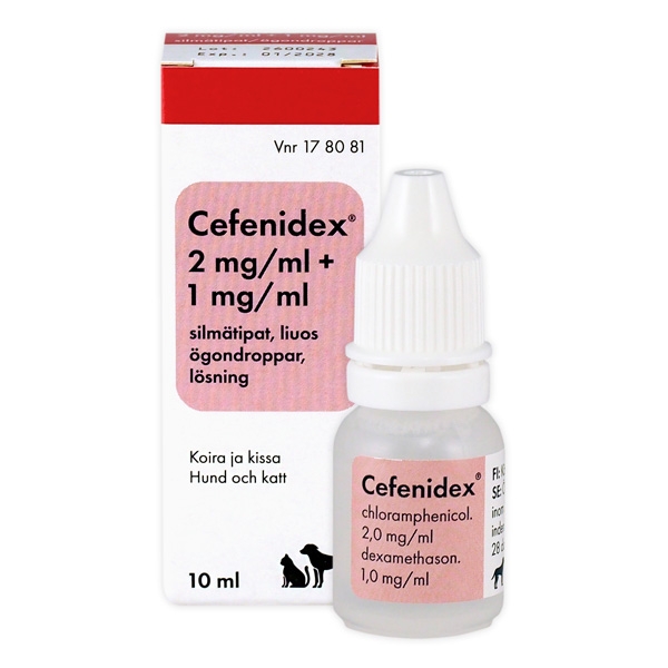 Cefenidex ögondroppar lösning 2 mg/ml + 1 mg/ml 10 ml