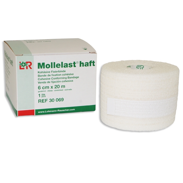 Mollelast Haft hvid 6 cmx20 meter /stk