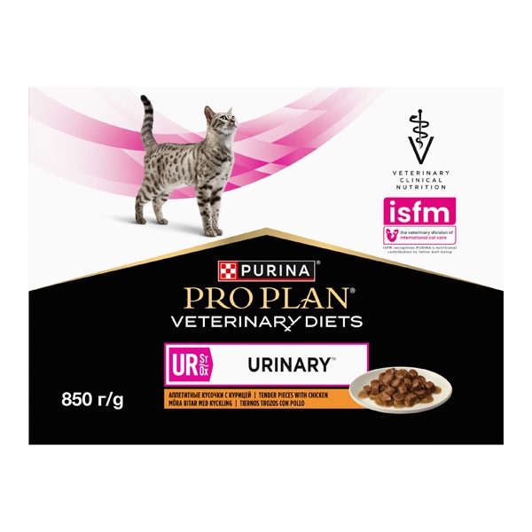 Purina Pro Plan Veterinary Diets Feline UR Urinary Kylling vådfoder 10x85 g