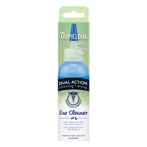 Tropiclean dobbeltvirkende ørerens 118 ml /stk