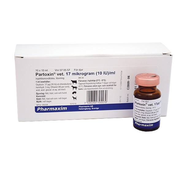 Partoxin® vet. 10 IU/ml Injektionsvätska 10 x 10 ml