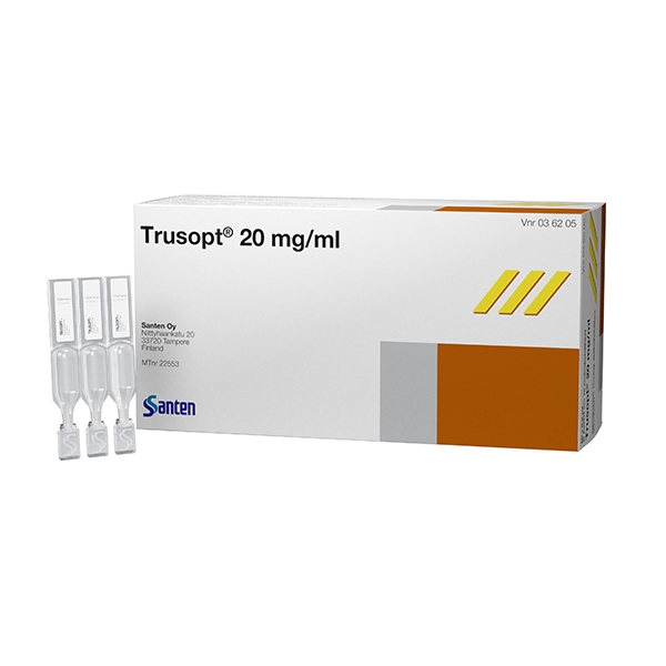 Trusopt® ögondroppar 20 mg/ml 60 x 0,2 ml