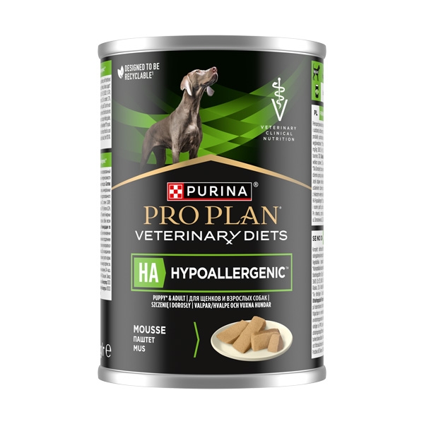 Purina Pro Plan Veterinary Diet Canine HA Hypoallergenic Mousse 12x400g