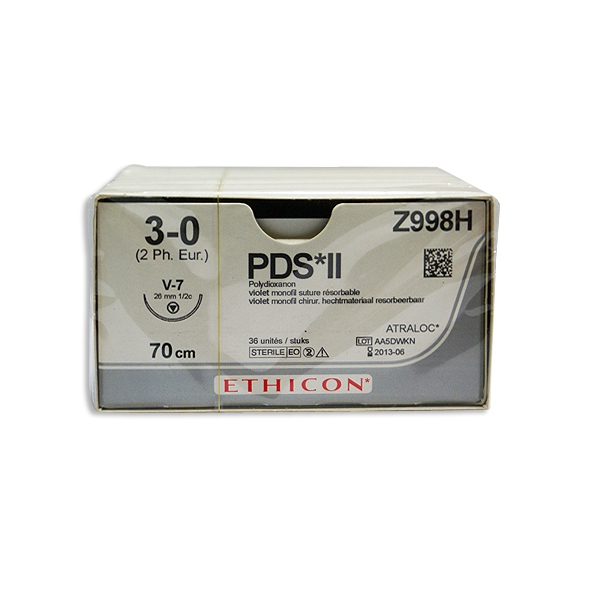 PDS II Z998H lila 3/0 tapercut nål V-7 70 cm /36