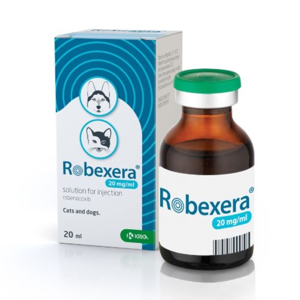 Robexera vet inj-vätska 20 mg/ml 20 ml