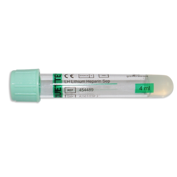 Vacuette vacuumrör Li-Hep Gel ljusgrön 3,5/5 ml /50