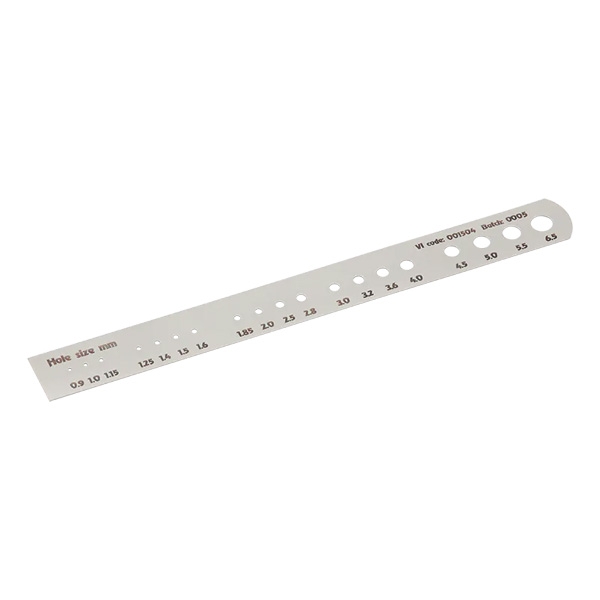 Linjal Ø-mått til pins/wire