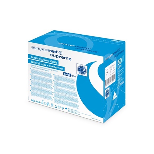 Sempermed Supreme Operasjonshanske 7,5 Latex PF /50 par