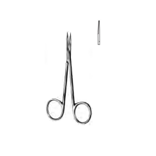 Øjensaks Iris lige spids 9 cm /stk