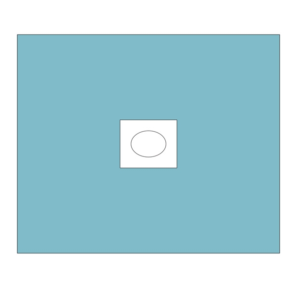 Barrier hulduk 50 × 60 cm med klebefelt, åpning 6 × 8 cm