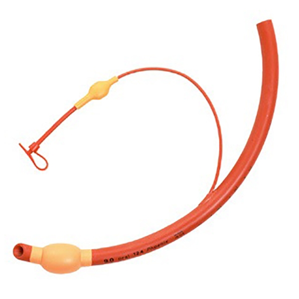 Trachealtube i gummi med cuff 9,5 mm /stk