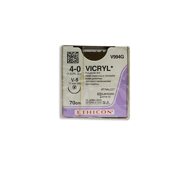 Vicryl V994G lilla 4/0 tapercut nål V-5 70 cm /12