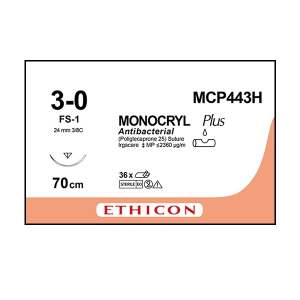 Monocryl Plus MCP443H lila 3/0 OS FS-1 70 cm /36