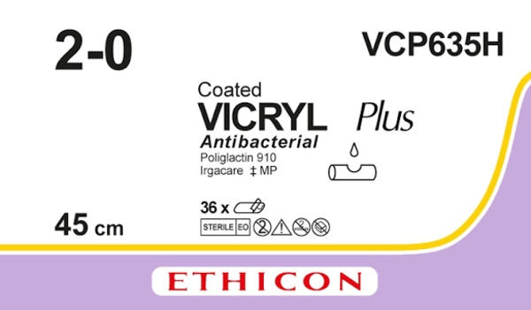 Vicryl Plus Sutupak VCP635H lila 2/0 3x45 cm /36