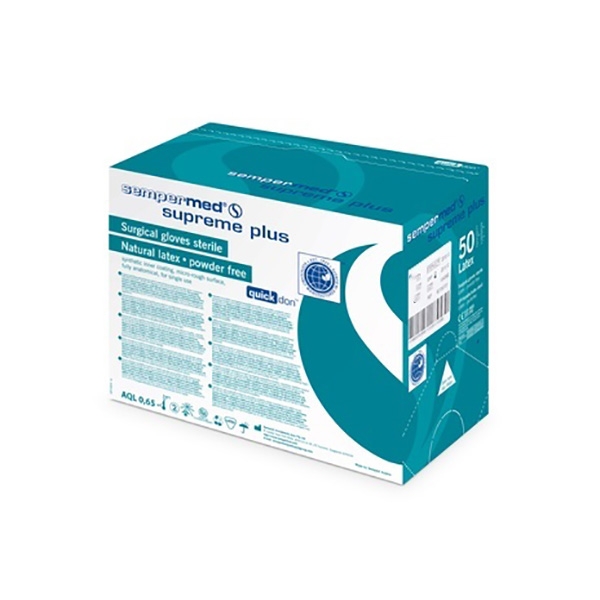 Sempermed Supreme Plus Operasjonshanske 7.0 Latex PF /50 par