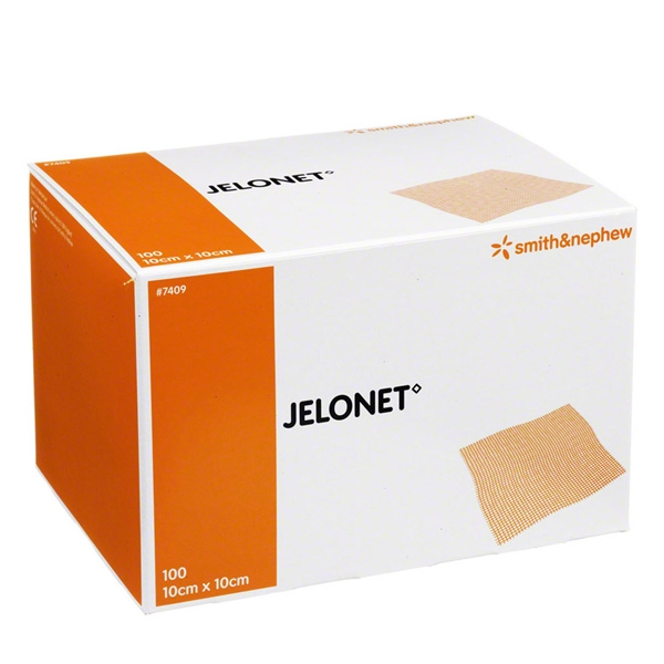 Jelonet salvkompress med paraffin 10x10 cm /100