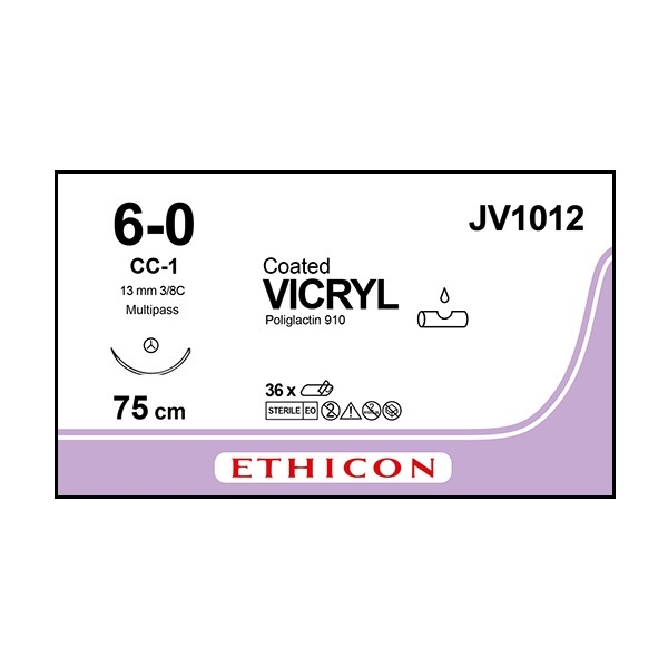 Vicryl JV1012 6/0 CC-1 75 cm /36