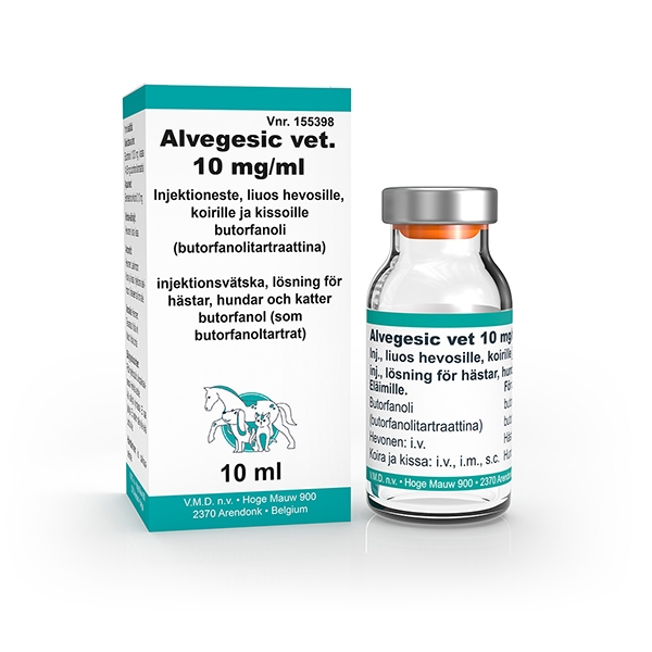 Alvegesic vet. 10 mg/ml Injektionsvätska 10 ml