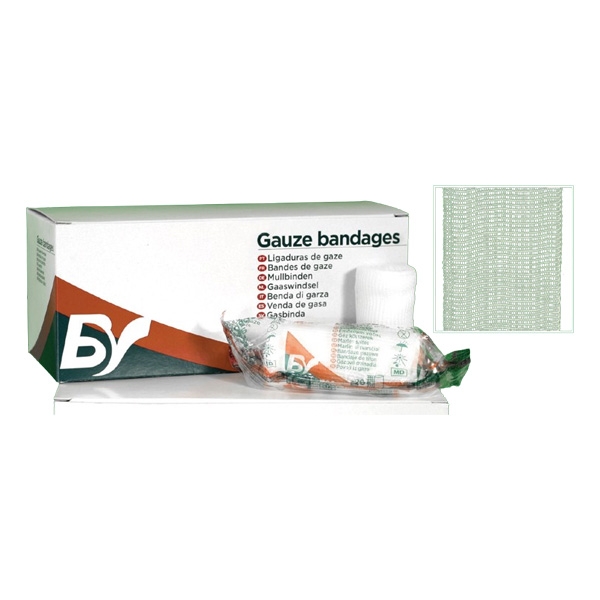 Gasbind med vevd kant 7cm x 4m /15