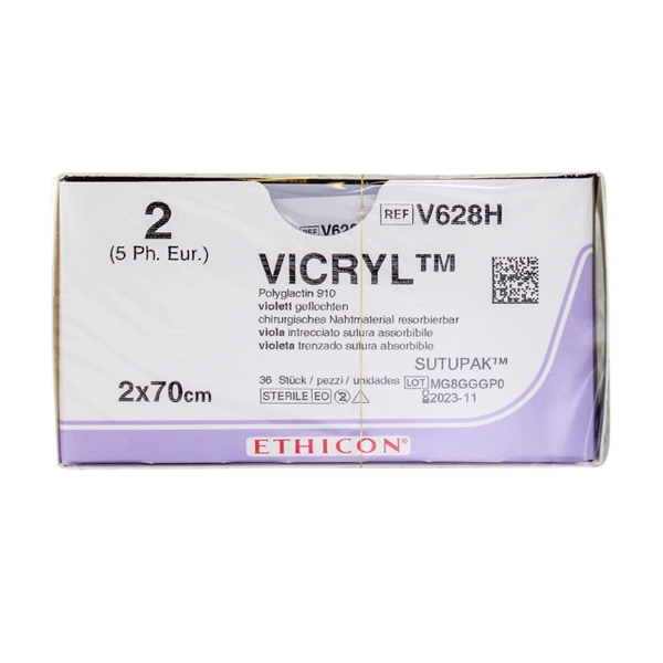 Vicryl Sutupak V628H lilla 2 2x70 cm /36