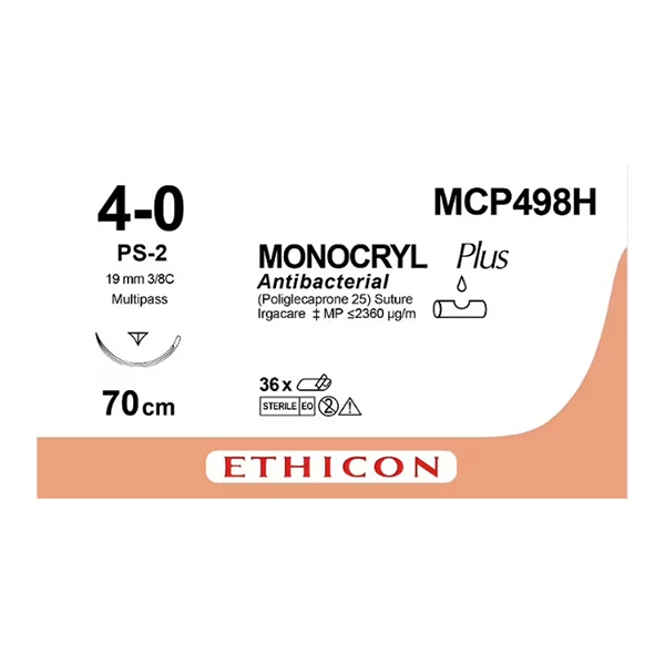 Monocryl Plus MCP498H lila 4/0 PS-2 OS 75 cm /36