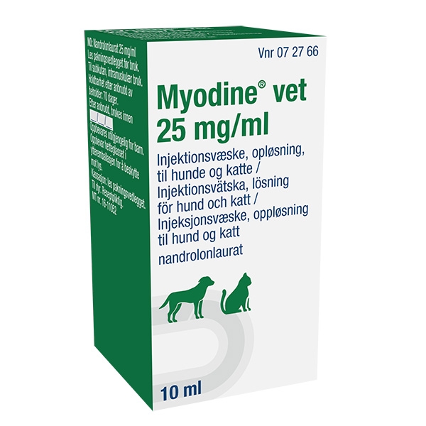 Myodine vet. 25 mg/ml injektionsvätska 10 ml