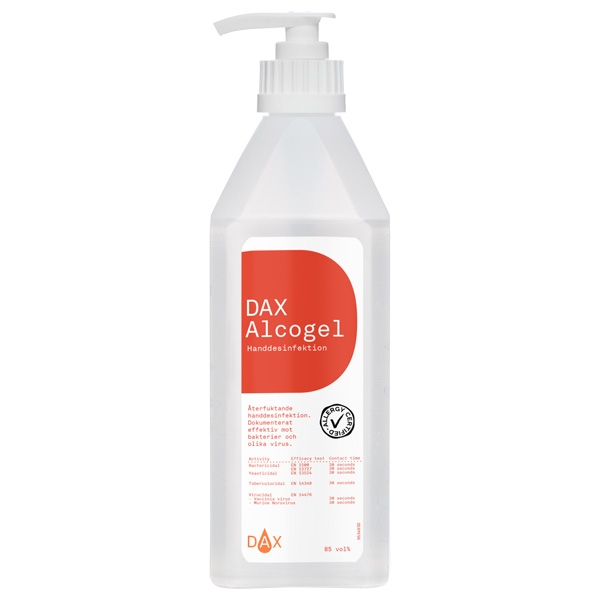 DAX Hånddesinfeksjon Alcogel med pumpe 600 ml/stk