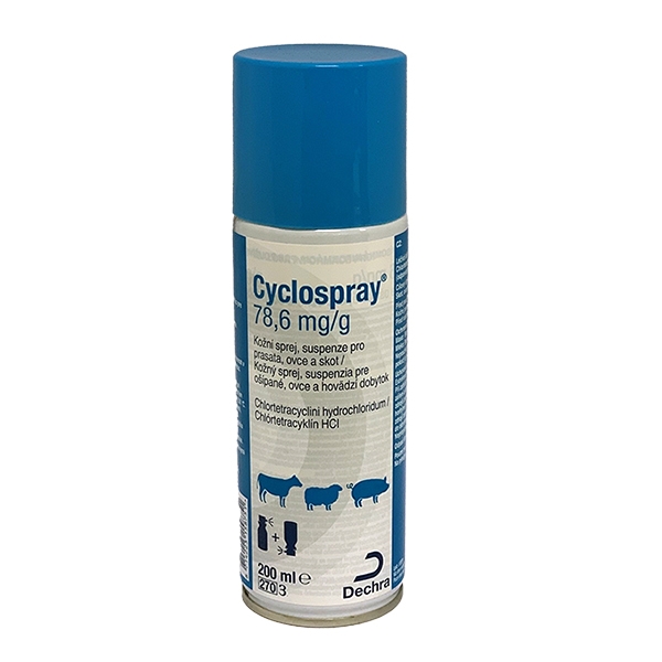 Cyclo Spray, 2,45% kutan spray 200 ml (MAH: Eurovet, land: NL)